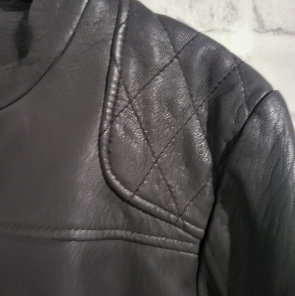 William Rast Genuine Leather Moto Jacket Grey size M - Picture 8 of 11
